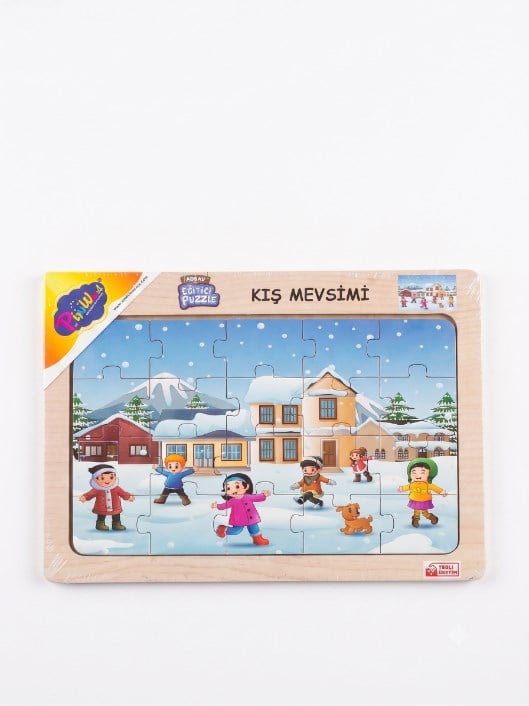 AHŞAP EĞİTİCİ PUZZLE / KIŞ MEVSİMİ