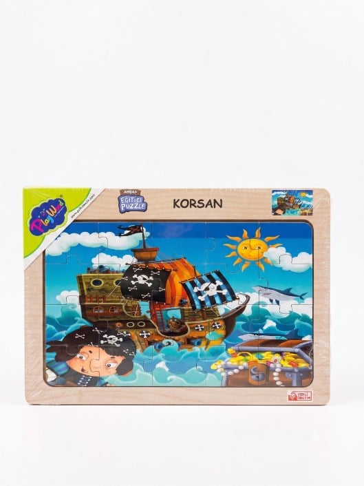 AHŞAP EĞİTİCİ PUZZLE / KORSAN