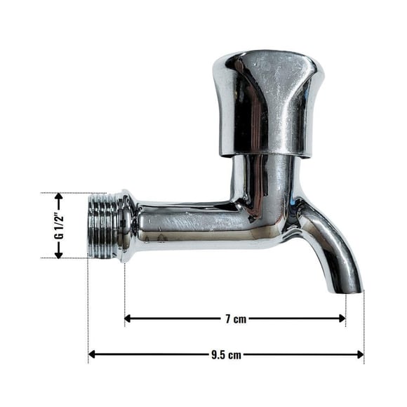Kısa Musluk 1/2''-DN15