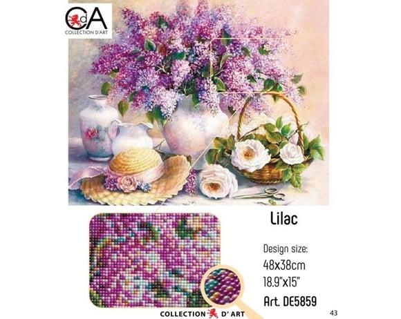 Collection D'art Elmas Nakışı Taş Yapıştırma Leylak DE5859