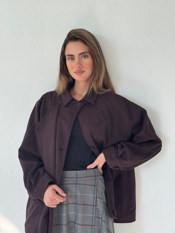Retrobird Ruby Bomber Koyu Mürdüm Ceket Mont