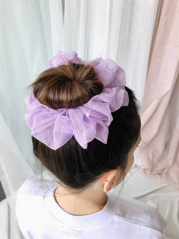 Retrobird Standard Size Lilac Organza Large Bagel Buckle
