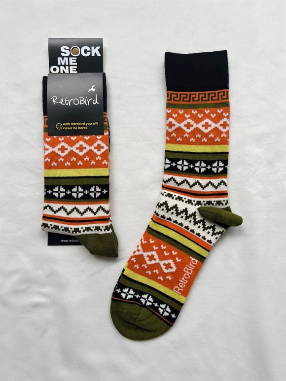 Retrobird 2li Pamuklu Yılbaşı Desen Unisex Çorap