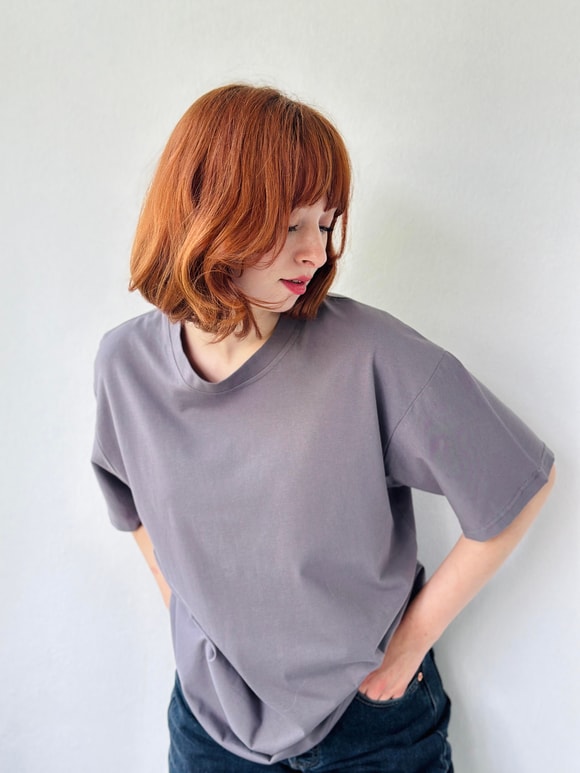 Retrobird Koyu Gri Unisex Oversize Tişört