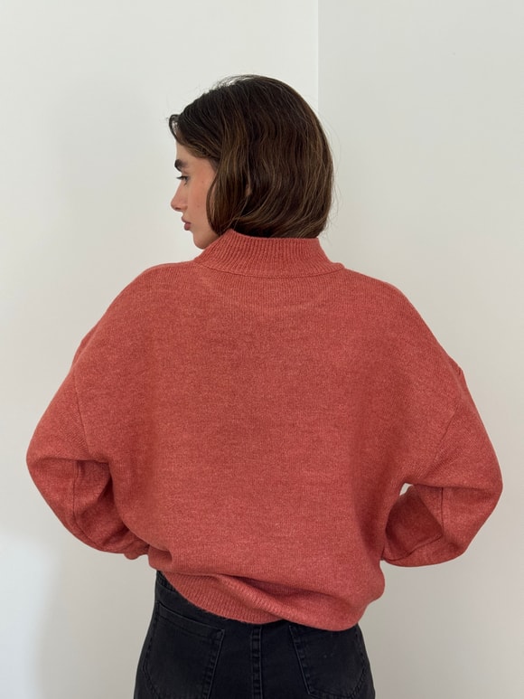 Retrobird Basic Light Tile Knit Sweater