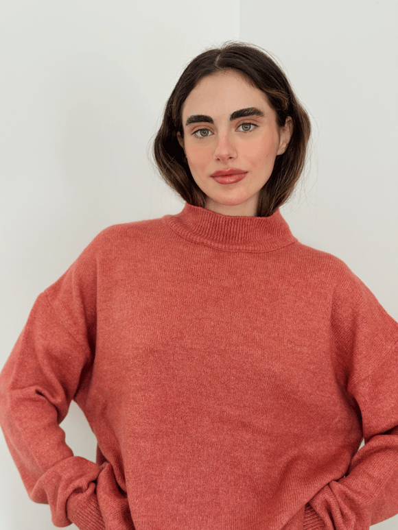 Retrobird Basic Light Tile Knit Sweater