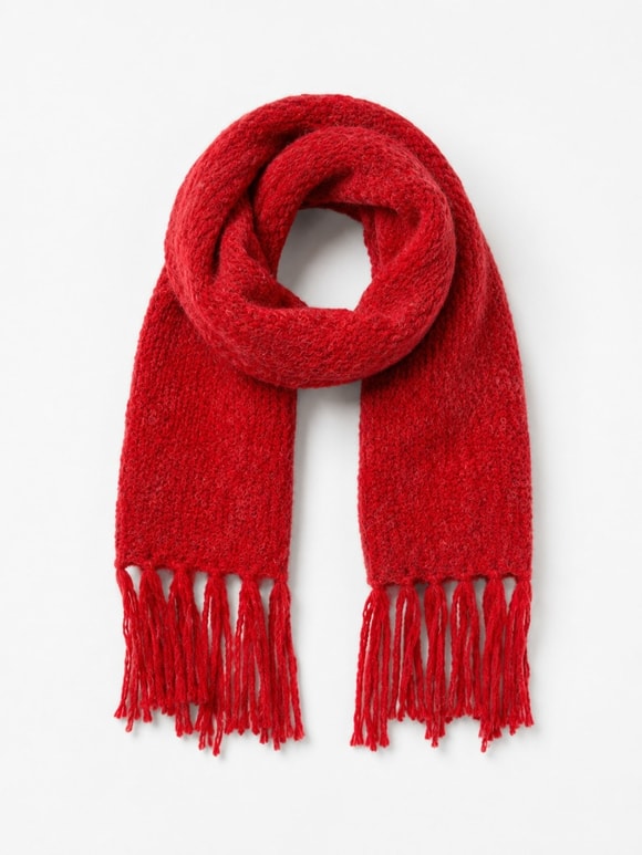 Retrobird Large Brick Red Knitted Scarf