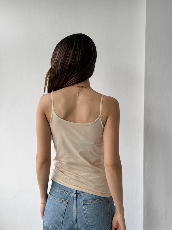 Retrobird Cream Camisole with Lace Detail