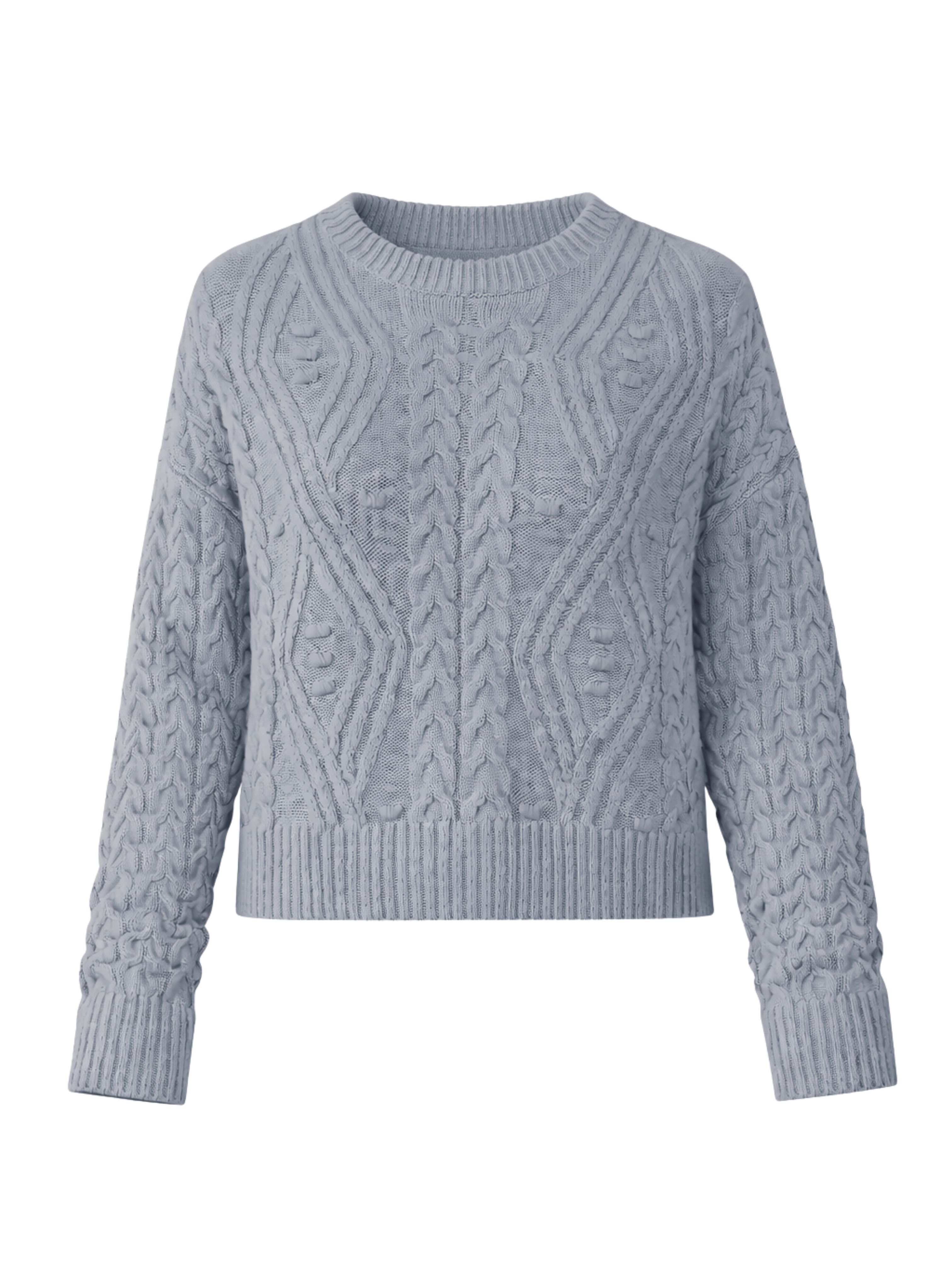 Retrobird Embossed Patterned Indigo Knitwear Sweater