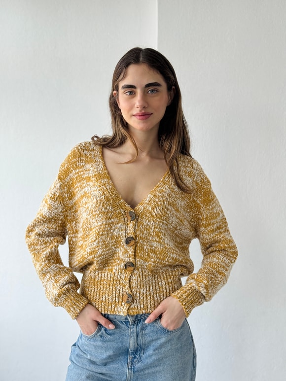 Retrobird Hardal Kısa Hırka