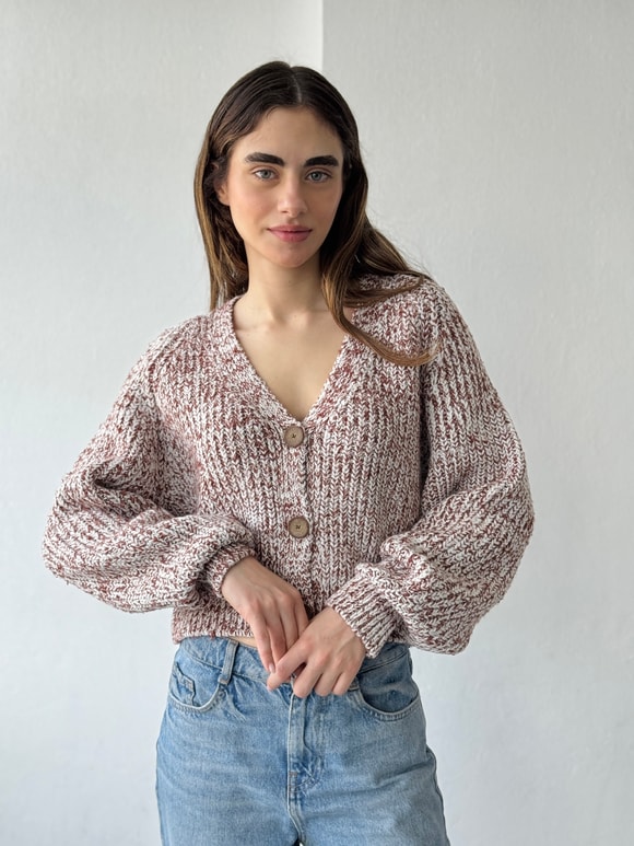 Retrobird Krem Kısa Hırka