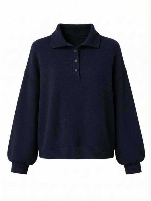 Retrobird Lacivert Polo Yaka Basic Kazak