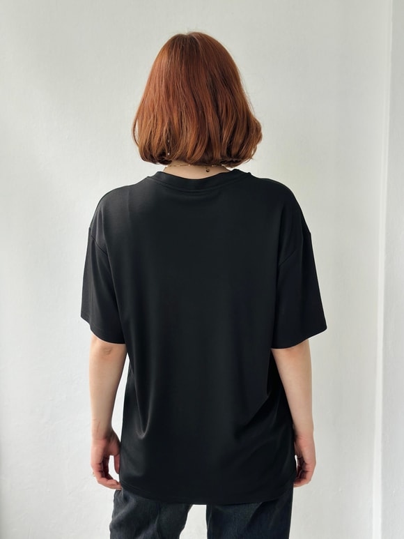 Retrobird Nakışlı Saturday Siyah Unisex Oversize Tişört