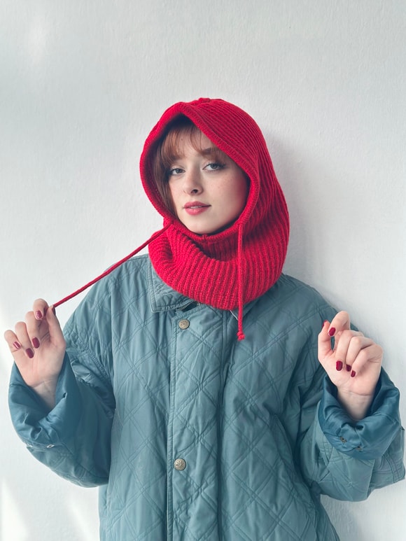 Retrobird Örgü Kırmızı Unisex Kar Maskesi 