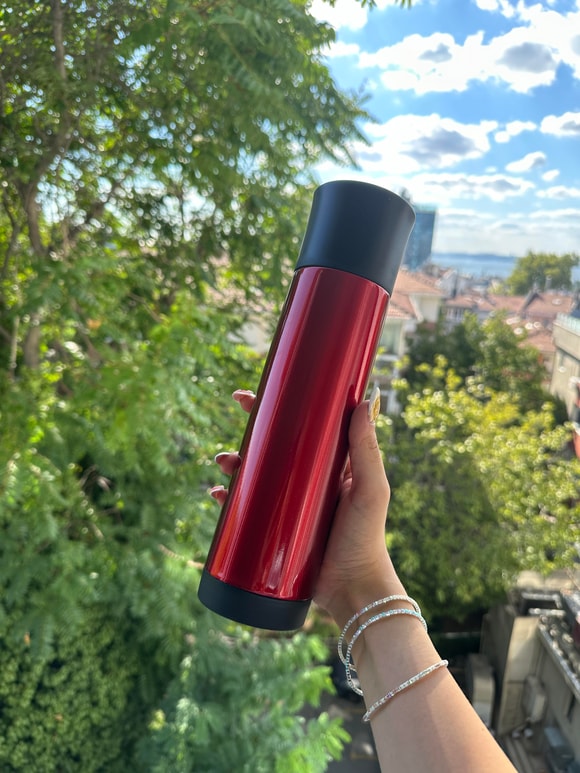 Retrobird Outdoor Kamp Paslanmaz Çelik Kırmızı Termos 500 ML