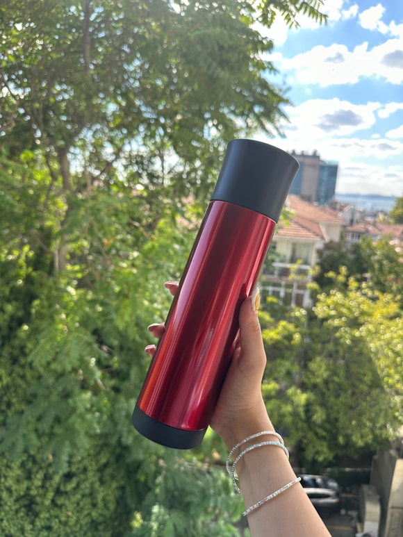 Retrobird Outdoor Kamp Paslanmaz Çelik Kırmızı Termos 500 ML
