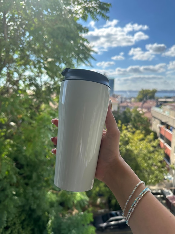 Retrobird Outdoor Kamp Paslanmaz 400 ML Çelik Beyaz Termos