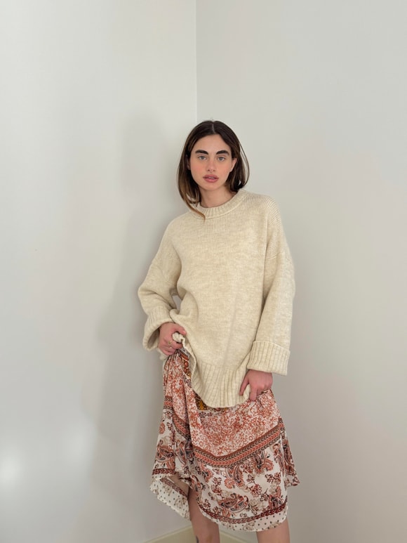 Retrobird Pinterest Oversize Krem Basic Kazak