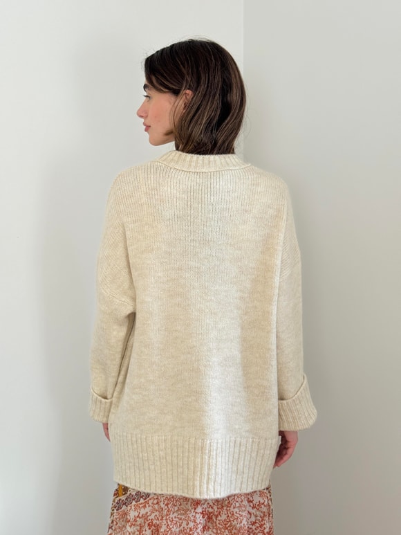 Retrobird Pinterest Oversize Krem Basic Kazak