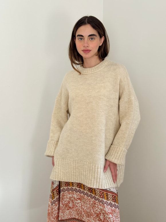 Retrobird Pinterest Oversize Krem Basic Kazak