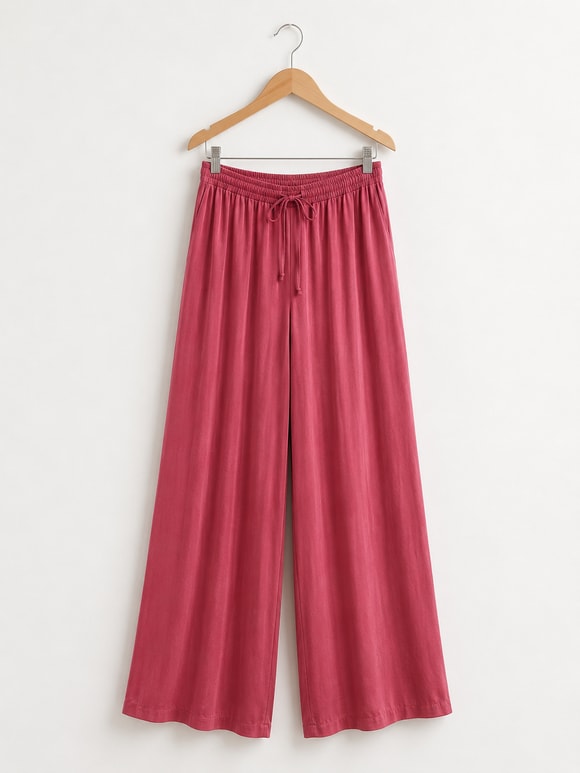 Retrobird Tasarım Bol Kesim Kırmızı Relax Pantolon