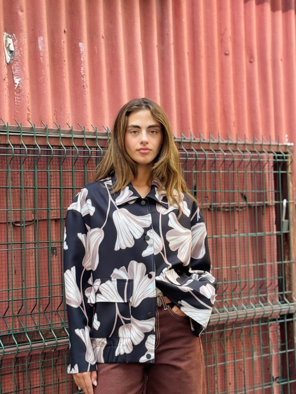 Retrobird Tasarım Siyah Brooklyn Bomber Ceket