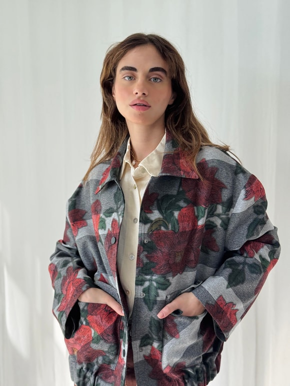 Retrobird Tasarım Füme Brooklyn Bomber Ceket