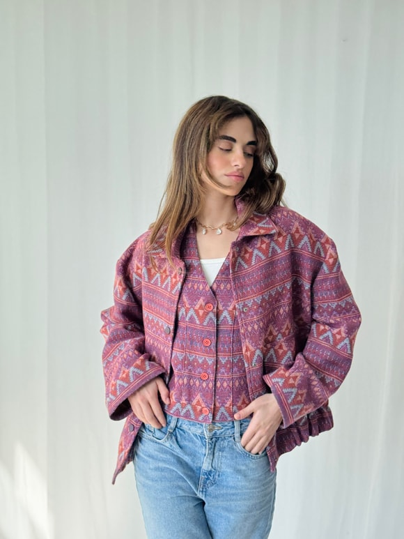 Retrobird Tasarım Pembe Brooklyn Bomber Ceket