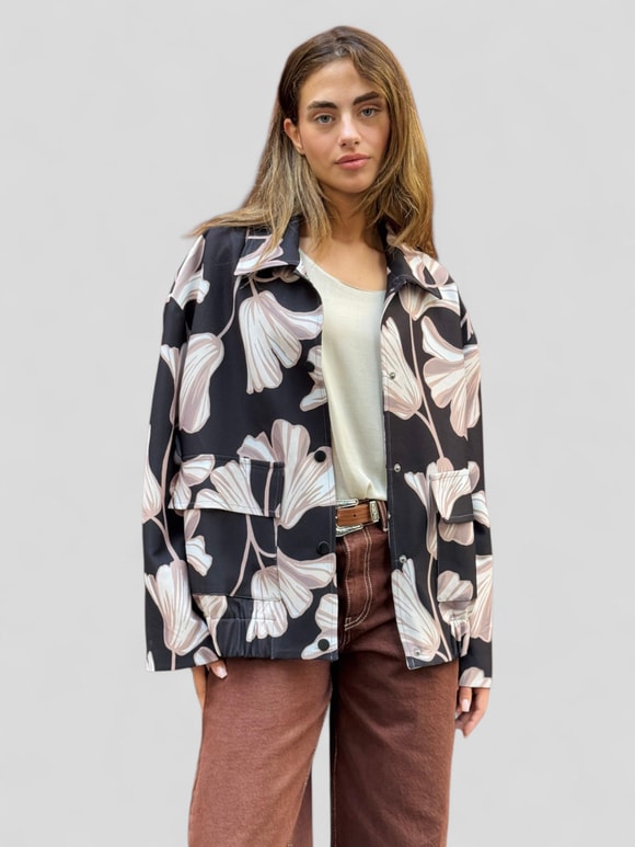 Retrobird Tasarım Siyah Brooklyn Bomber Ceket