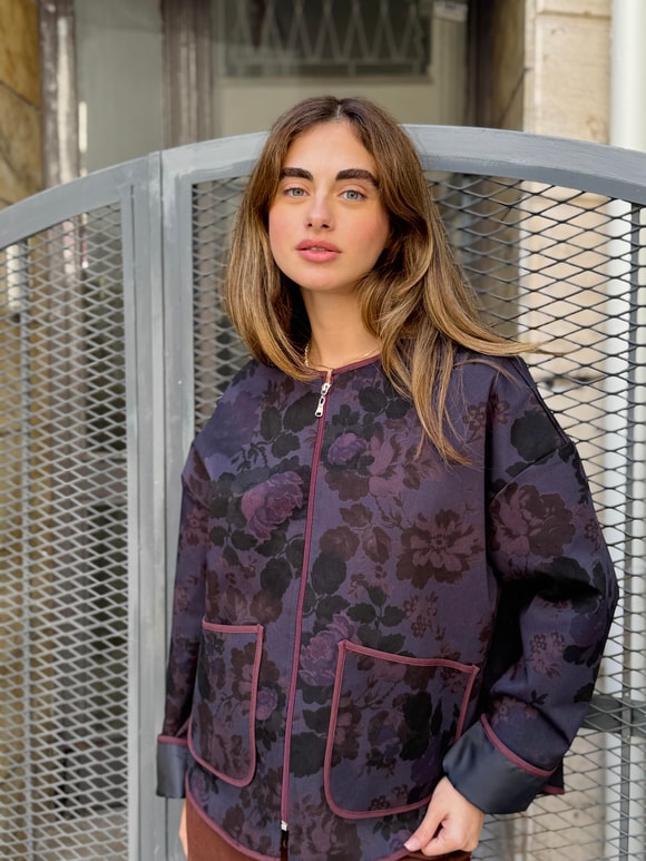 Retrobird Design Plum Seasonal Thin Jacket