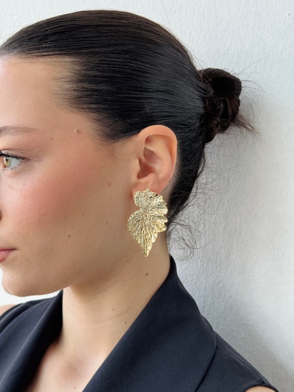 Retrobird Tasarım Retro Model Gold Renkli Küpe