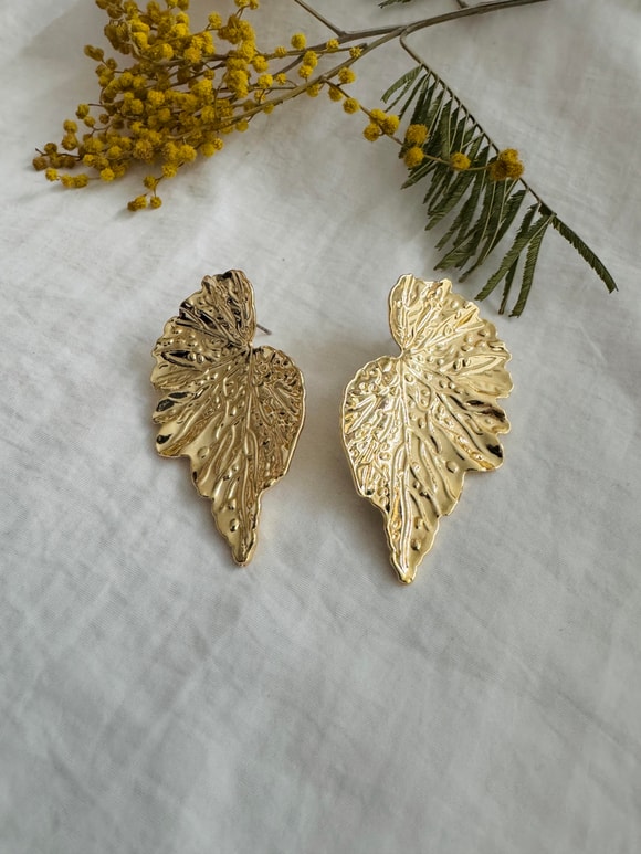 Retrobird Tasarım Retro Model Gold Renkli Küpe
