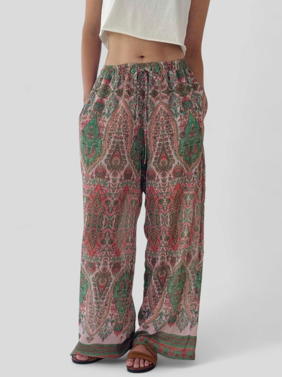 Retrobird Tasarım Şort Astarlı Şifon Mercan Pantolon