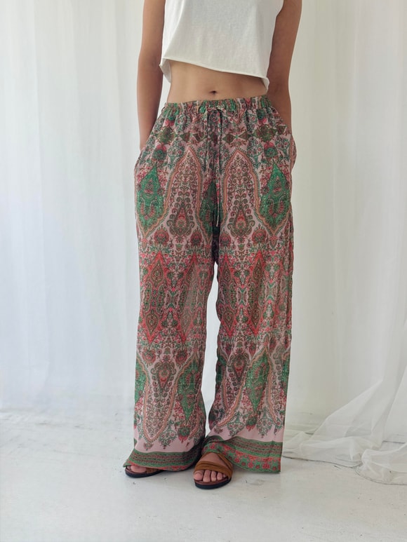 Retrobird Tasarım Şort Astarlı Şifon Mercan Pantolon