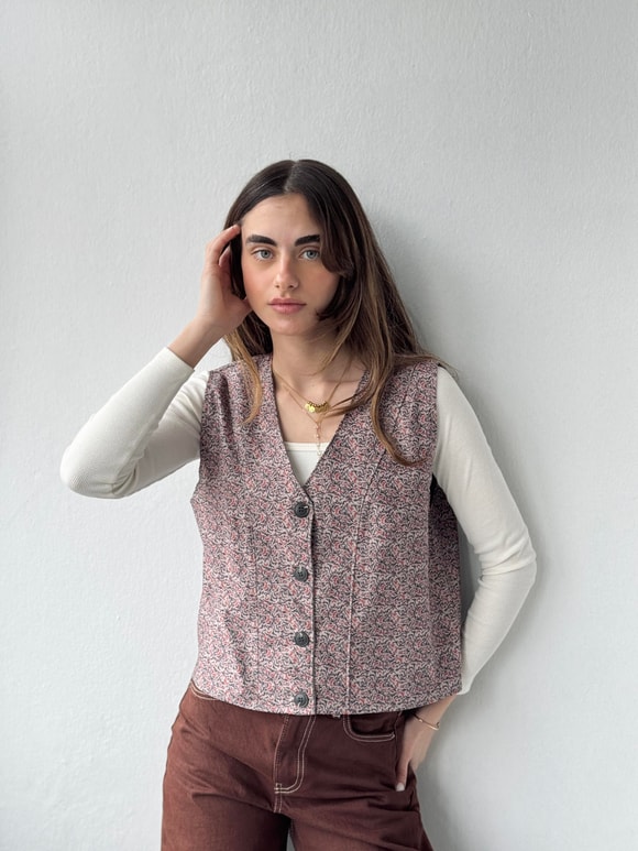 Retrobird Design Beige Vest
