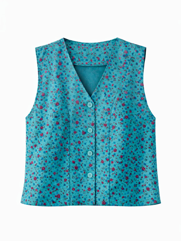 Retrobird Design Turquoise Vest