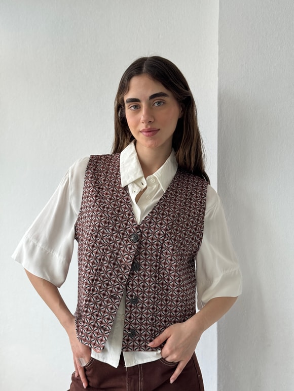 Retrobird Tasarım Bakır Renkli Yelek