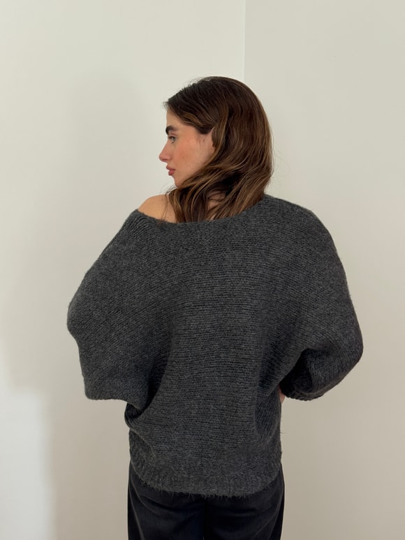 Retrobird Smoke Gray Knit Sweater