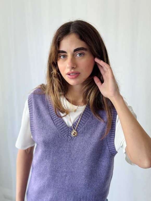 Retrobird Lila Triko Süveter