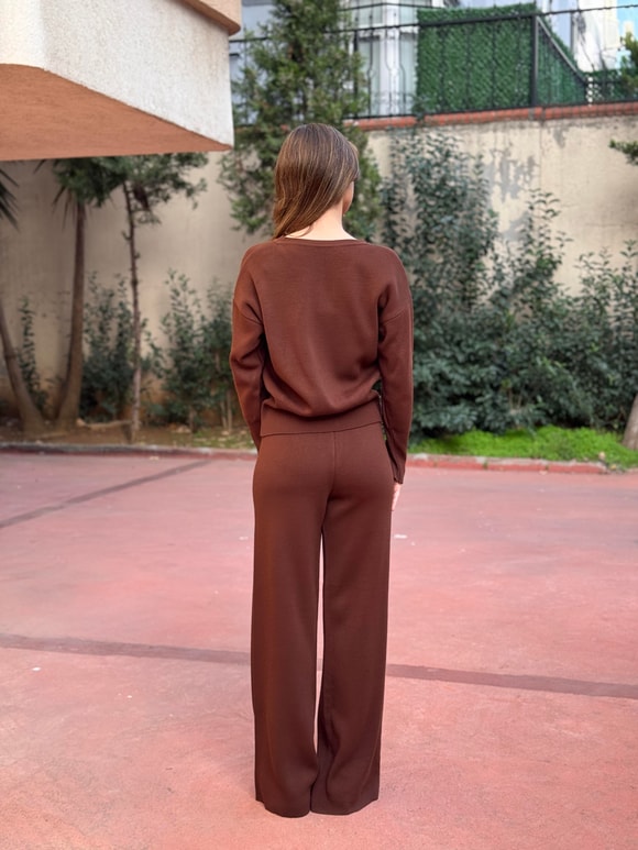 Retrobird Kahverengi Triko Takım