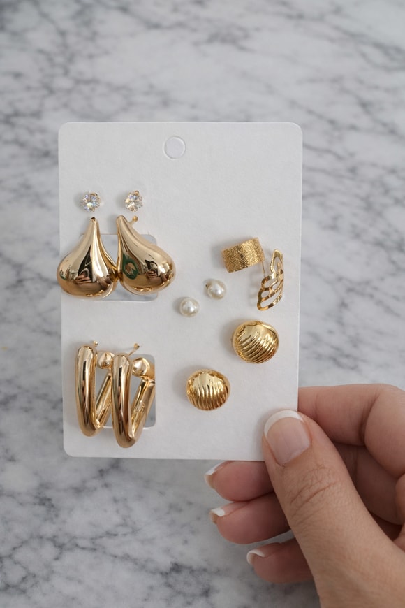Retrobird Vintage Style Golden Muse Yellow 6-Piece Earring Set