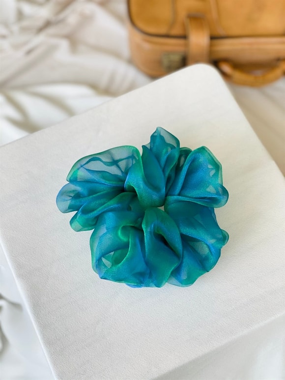 Retrobird Standart Boyutlu Petrol Renkli Scrunchie Simit Toka