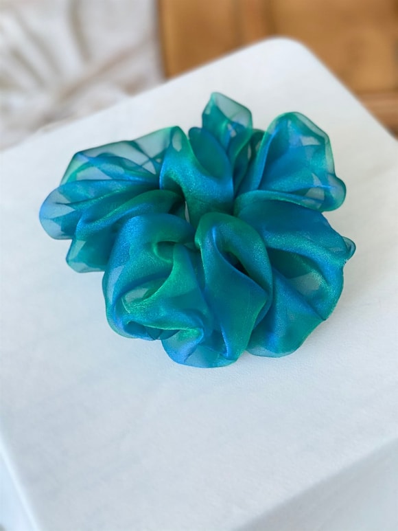 Retrobird Standart Boyutlu Petrol Renkli Scrunchie Simit Toka