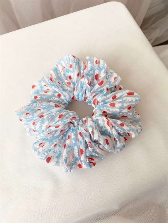 Retrobird Standart Boyutlu Karışık Renkli Scrunchie Simit Toka