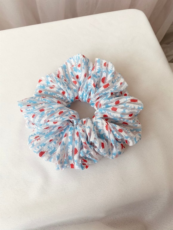 Retrobird Standart Boyutlu Karışık Renkli Scrunchie Simit Toka