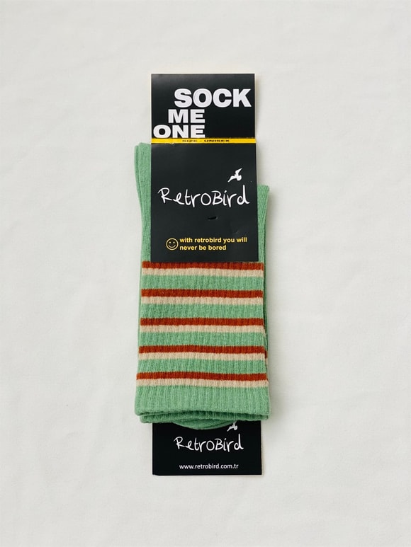 Retrobird Cotton Fabric Single Double Color Unisex Sports Socks