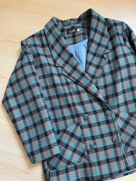 Retrobird 90'lar Retro Model Oversize Tasarım Ekose Ceket