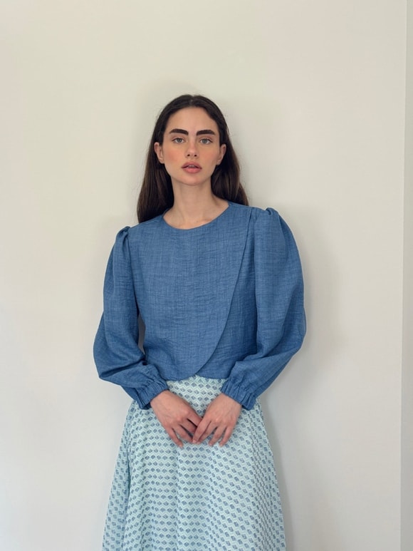 Retrobird Alisa Retro Blue Shirt with Cover