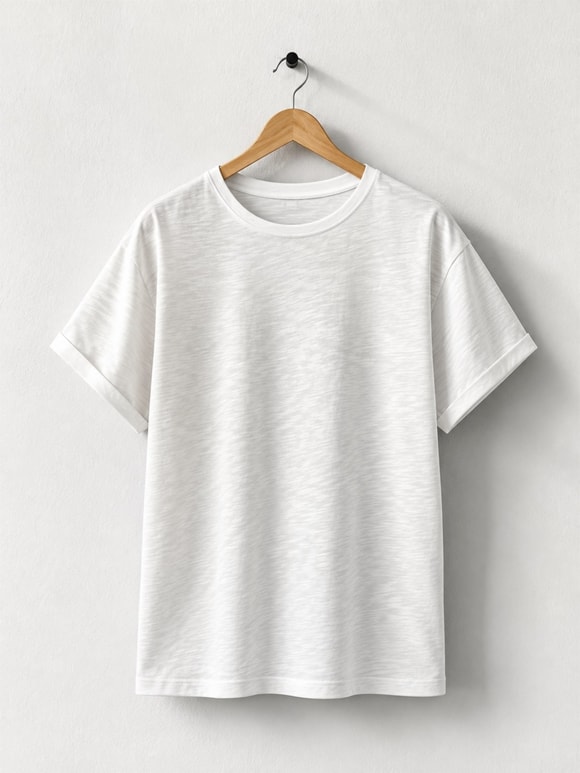 Retrobird Basic Women's Cotton White T-Shirt