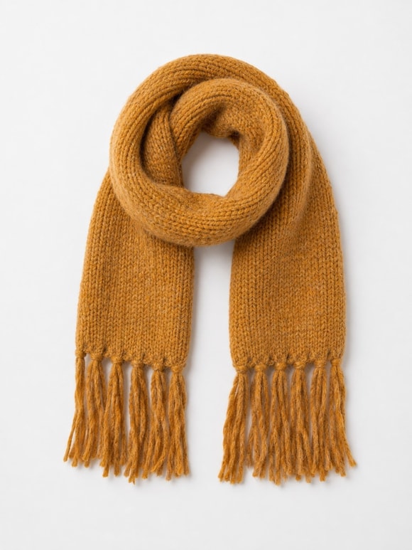 Retrobird Camel Large Soft Knit Scarf